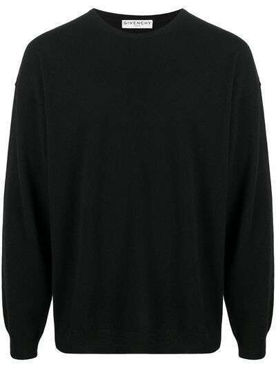 Givenchy пуловер с нашивкой-логотипом