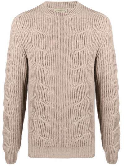 Corneliani свитер фактурной вязки с круглым вырезом