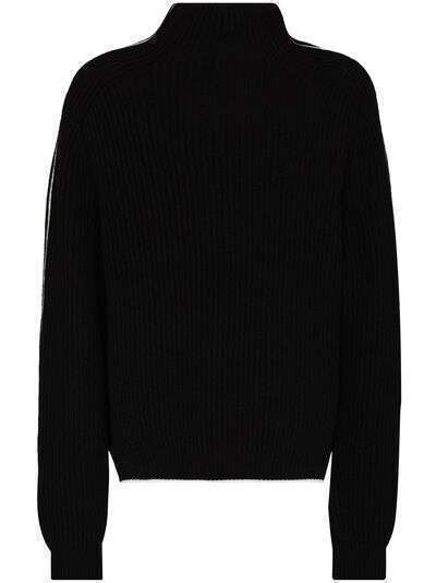 Tom Wood contrast-trim wool jumper