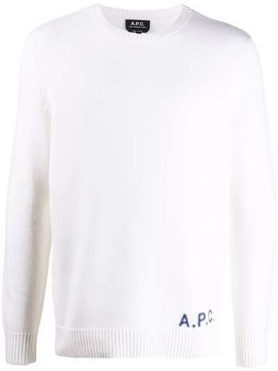 A.P.C. джемпер с вышитым логотипом