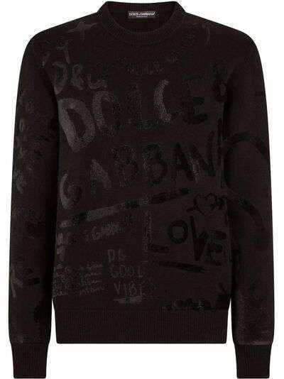 Dolce & Gabbana шерстяной джемпер с логотипом