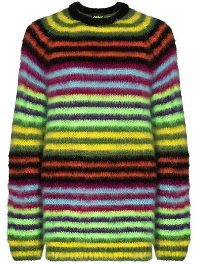 AGR фактурный свитер в полоску