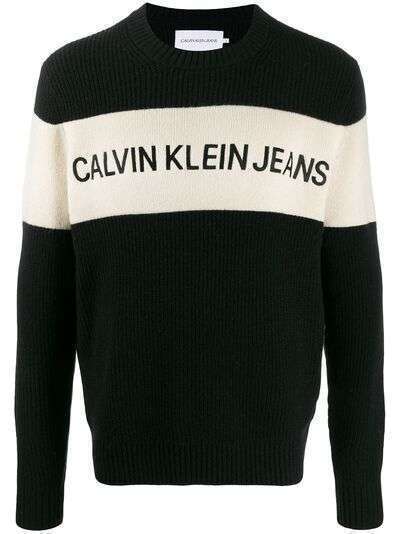 Calvin Klein Jeans трикотажный джемпер Bae с логотипом