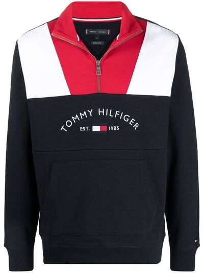 Tommy Hilfiger толстовка хенли с вышитым логотипом