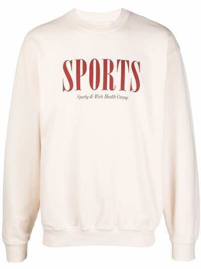 Sporty & Rich Sports slogan sweatshirt