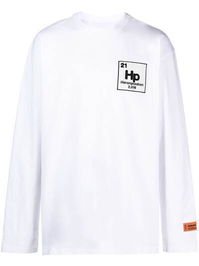 Heron Preston футболка с нашивкой-логотипом
