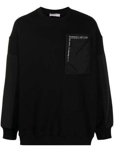 Givenchy толстовка с накладным карманом и логотипом
