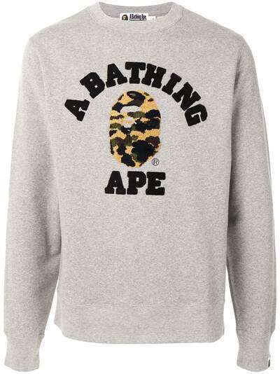 A BATHING APE® толстовка с вышитым логотипом