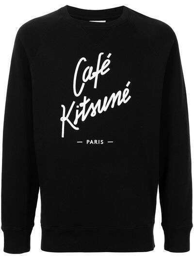 Maison Kitsuné толстовка с круглым вырезом и логотипом