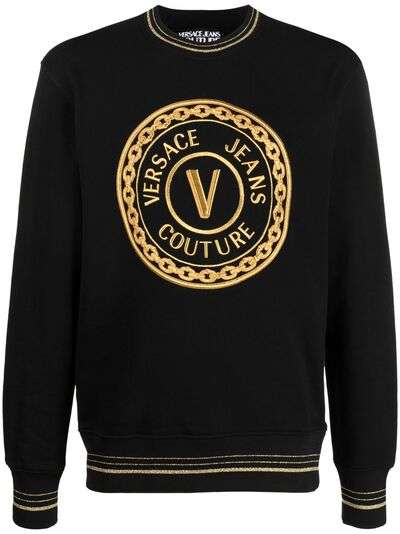 Versace Jeans Couture толстовка с вышитым логотипом