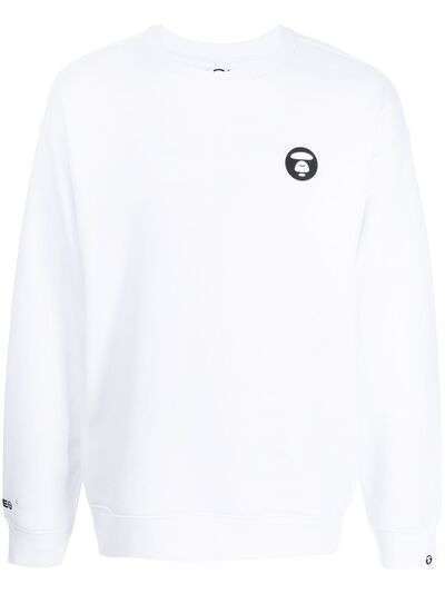 AAPE BY *A BATHING APE® толстовка с круглым вырезом и логотипом