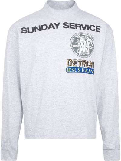Kanye West футболка Sunday Service Detroit с длинными рукавами
