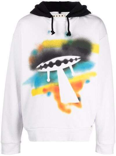 Marni UFO graphic cotton hoody