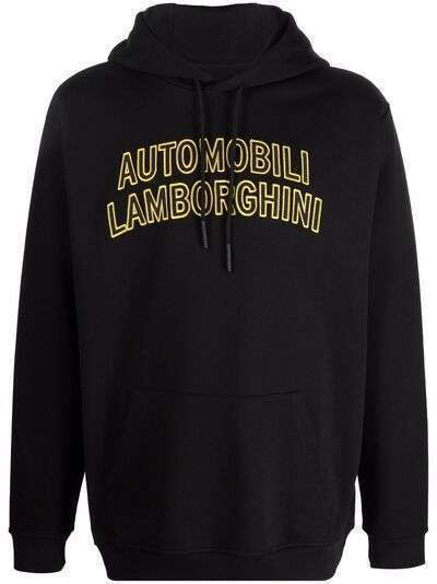 Automobili Lamborghini logo print hoodie
