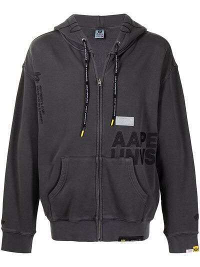 AAPE BY *A BATHING APE® худи на молнии с логотипом