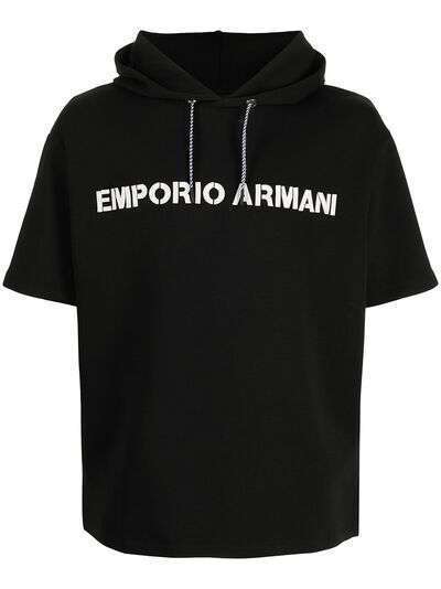 Emporio Armani худи с короткими рукавами и логотипом