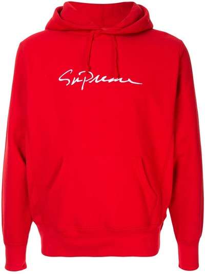 Supreme худи с логотипом