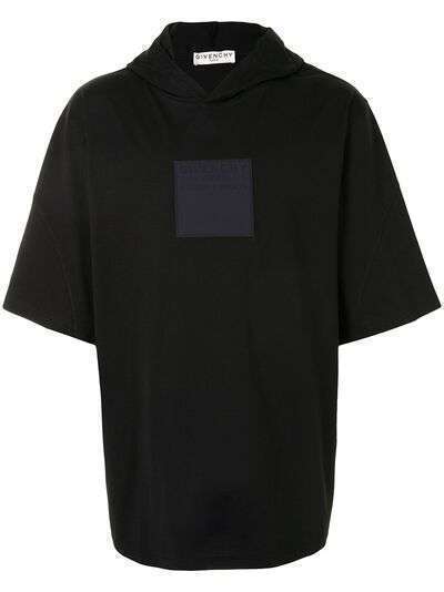 Givenchy футболка с капюшоном и нашивкой-логотипом