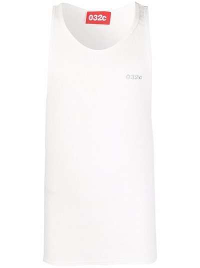 032c embroidered-logo organic-cotton vest