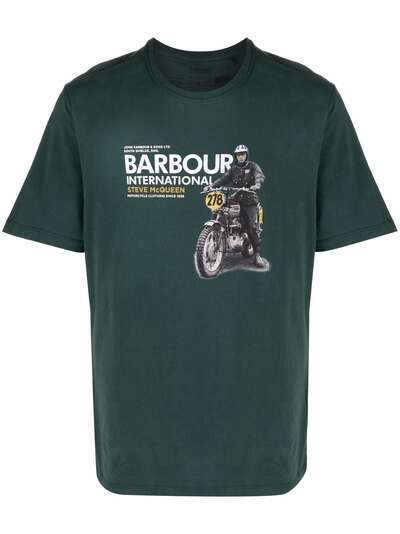 Barbour футболка с графичным принтом