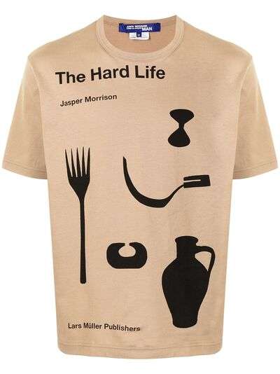 Junya Watanabe MAN футболка с принтом The Hard Life