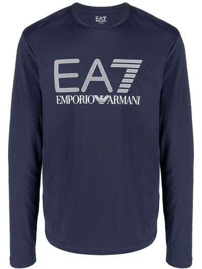 Ea7 Emporio Armani футболка с длинными рукавами и логотипом