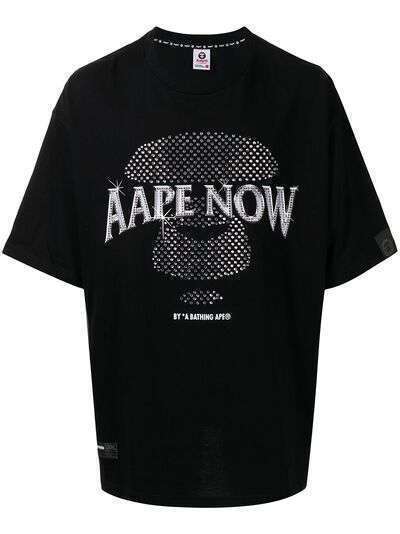 AAPE BY *A BATHING APE® футболка оверсайз с логотипом