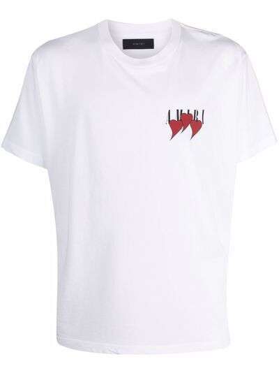 AMIRI heart logo print cotton T-shirt