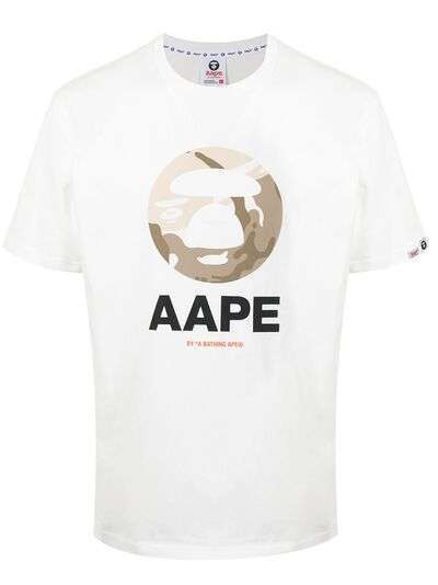 AAPE BY *A BATHING APE® футболка с круглым вырезом и логотипом