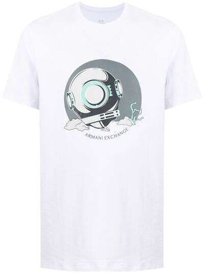 Armani Exchange футболка с принтом