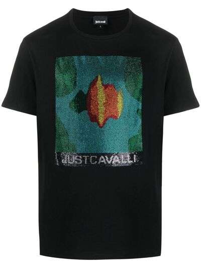 Just Cavalli декорированная футболка с логотипом