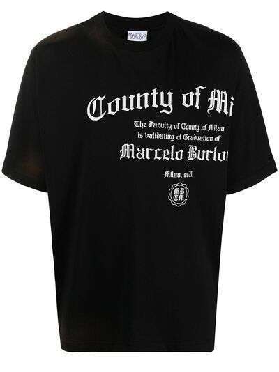 Marcelo Burlon County of Milan футболка County Degree с логотипом