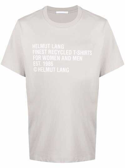 Helmut Lang футболка с круглым вырезом и логотипом
