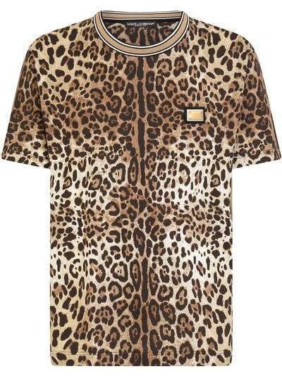 Dolce & Gabbana футболка с леопардовым принтом