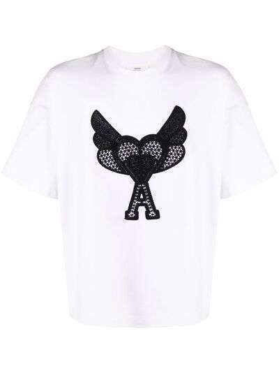AMI Paris футболка с монограммой Ami de Coeur