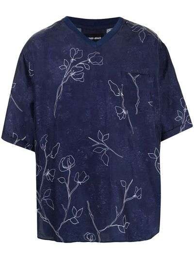 Giorgio Armani футболка с цветочным принтом