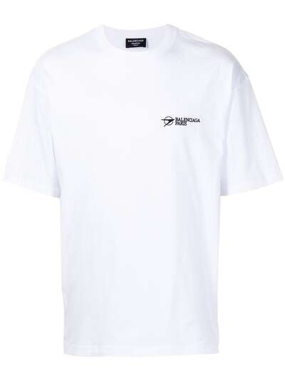 Balenciaga футболка с вышитым логотипом