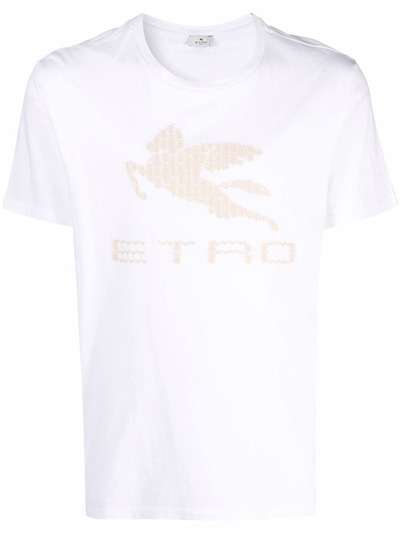 ETRO футболка с вышитым логотипом