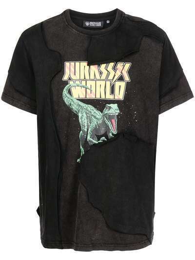 Mostly Heard Rarely Seen футболка Jurassic World в технике пэчворк