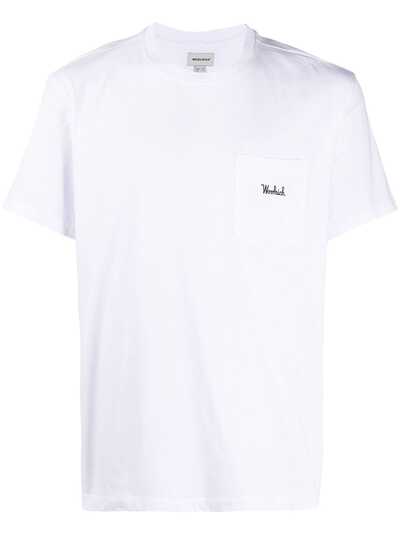 Woolrich футболка с вышитым логотипом