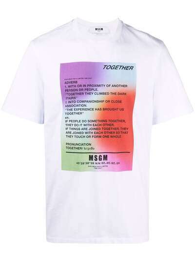 MSGM футболка с принтом Together