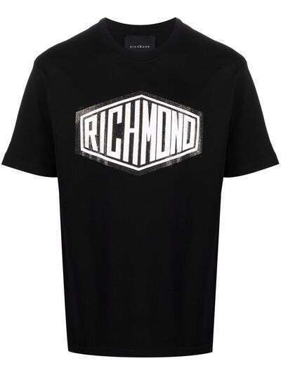 John Richmond футболка с логотипом из страз
