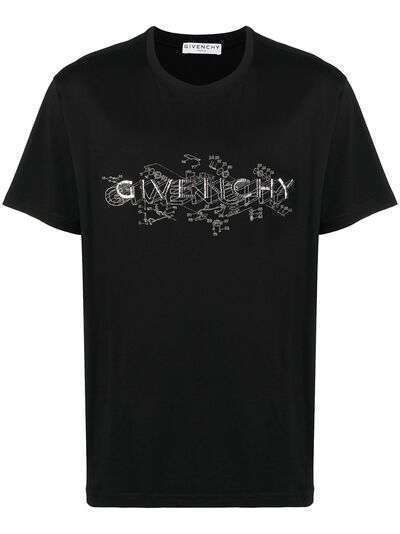 Givenchy футболка с аппликацией-логотипом