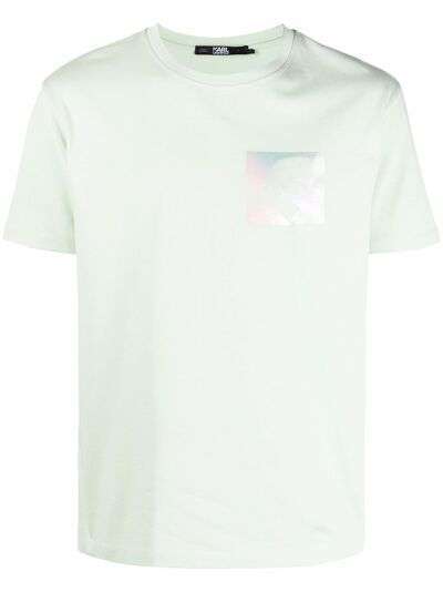 Karl Lagerfeld футболка с голографическим логотипом