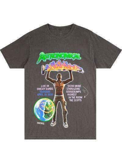 Travis Scott Astroworld футболка с принтом Bling