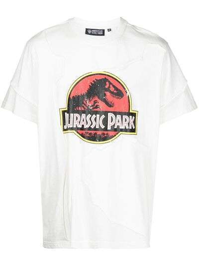 Mostly Heard Rarely Seen футболка Jurassic Park в технике пэчворк