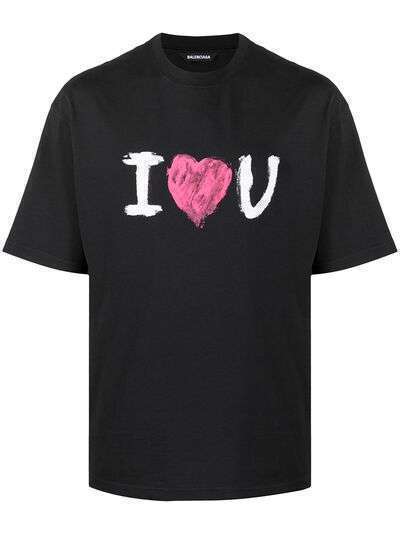 Balenciaga футболка с принтом I Love You