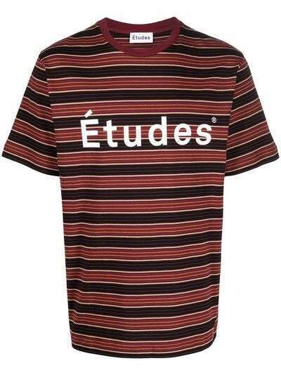 Etudes футболка Wonder в полоску с логотипом