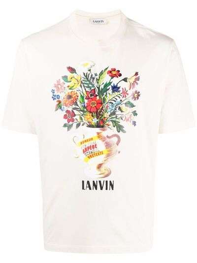 LANVIN футболка с цветочным принтом