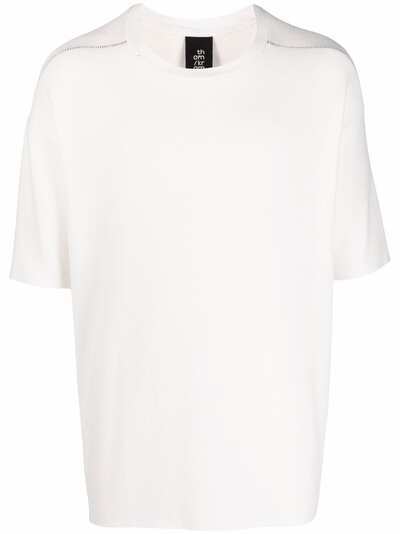 Thom Krom футболка с контрастной строчкой и приспущенными плечами
